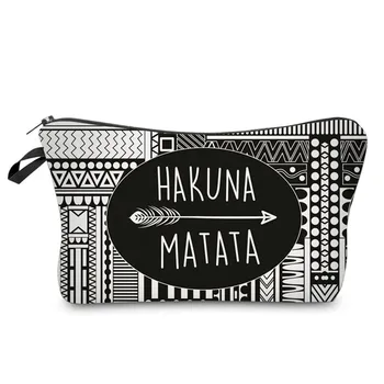 

Fashion Women Travel Cosmetics Bags Zipped Striped Letters Printing Lady Organizer Pouch Storage Makeup Bag Gifts H9