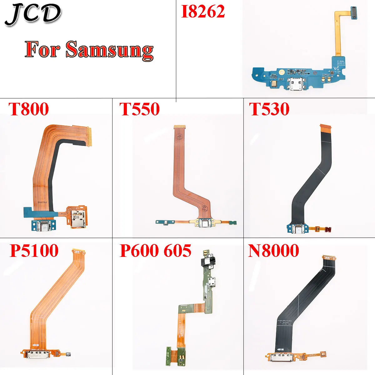 JCD для Samsung Galaxy планшет I8262 T800 T500 T530 P5100 P600 605 N8000 USB разъем микрофонный порт Зарядное устройство Док-станция гибкий кабель