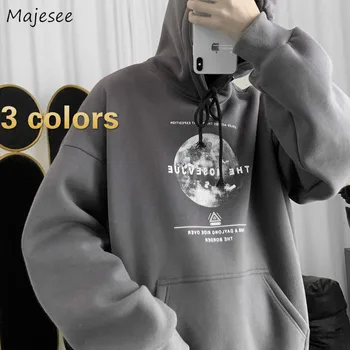 

Hoodies Men Plus Size Loose 3XL Printed Simple Casual Mens Pullover Sweatshirt Hip-Hop Street Style Daily HOT All-match Couples