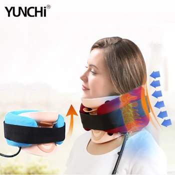 

Pain Relief Cervical Vertebra Corrector Pneumatic Cervical Tractor Adjustable Size Inflatable Air Bag Detachable Neck Brace