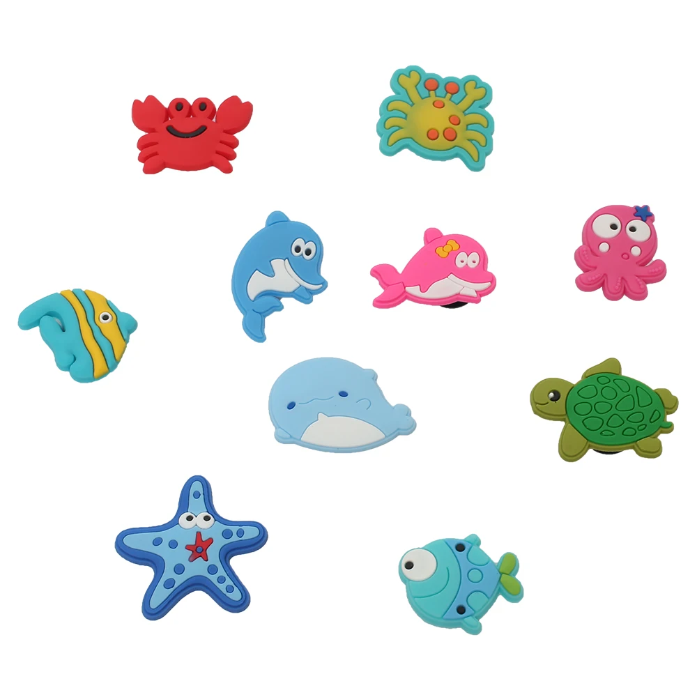 Single Sale 1pcs Animals 22 Types Shoe Charms Accessories Decorations Sad Frog PVC Croc jibz Buckle for Kids Party Xmas Gifts