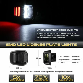 

Parts License Plate Light 2pcs LED For Nissan/Frontier/Xterra Replacement