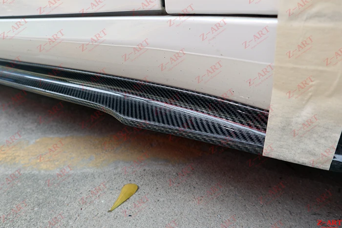 Z-ART для Tesla модель 3 углеродное волокно Боковые губы модель 3 в углеродное волокно боковые юбки для Tesla модель 3 углеродное волокно боковой спойлер