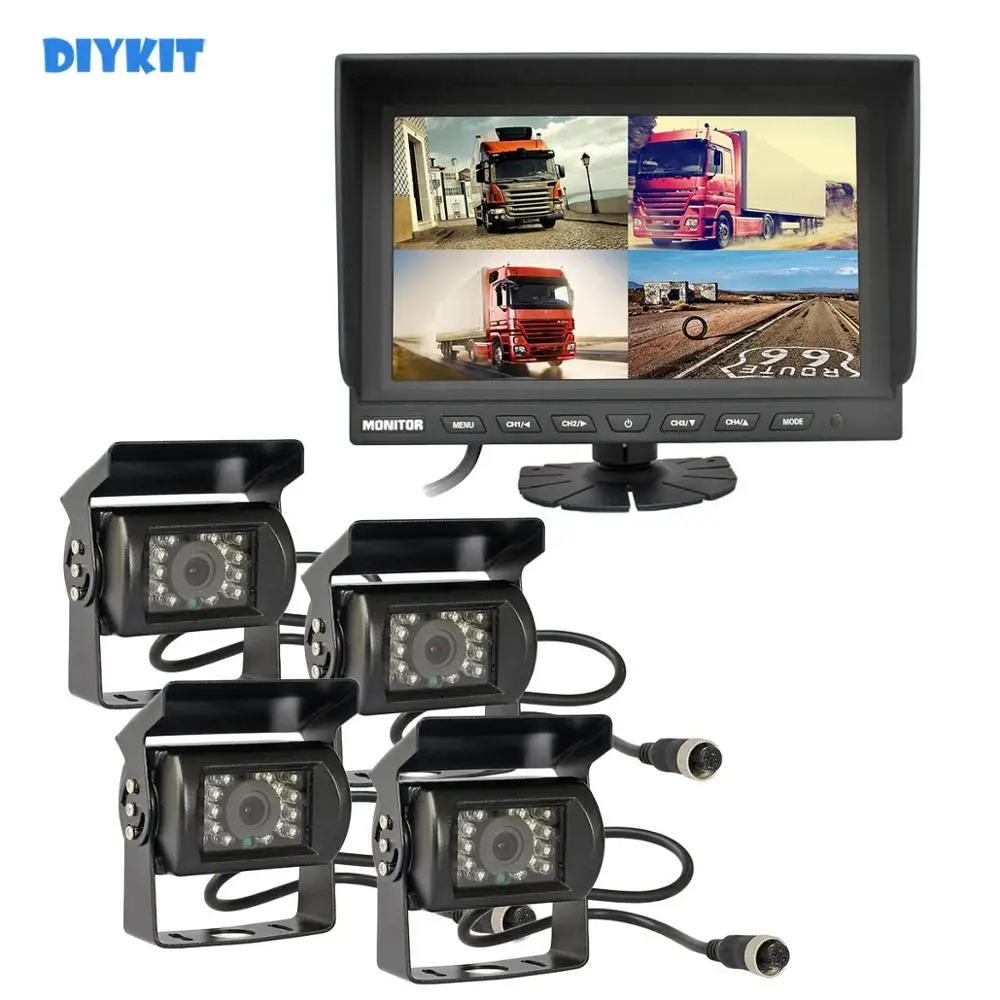 Камера заднего вида DIYKIT водонепроницаемая камера с разрезом 9 &quot 4 ПЗС IR ночное
