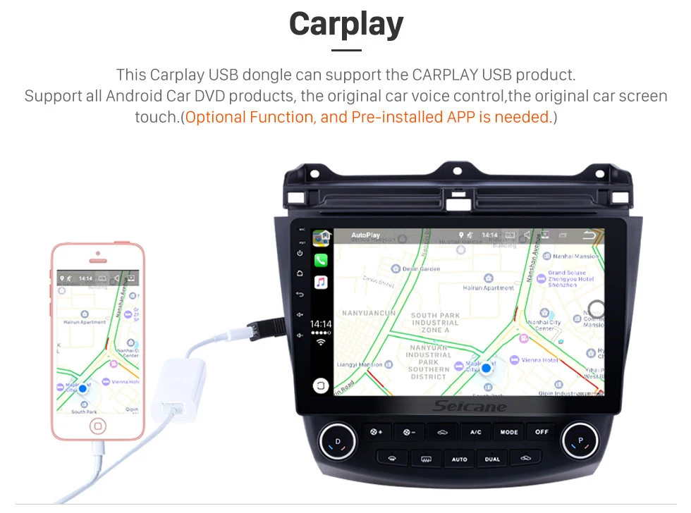 Sale Seicane 2Din Android 8.1 10.1" GPS Car Radio Wifi Multimedia Player Head Unit For Honda Accord 7 2003 2004 2005 2006 2007 10