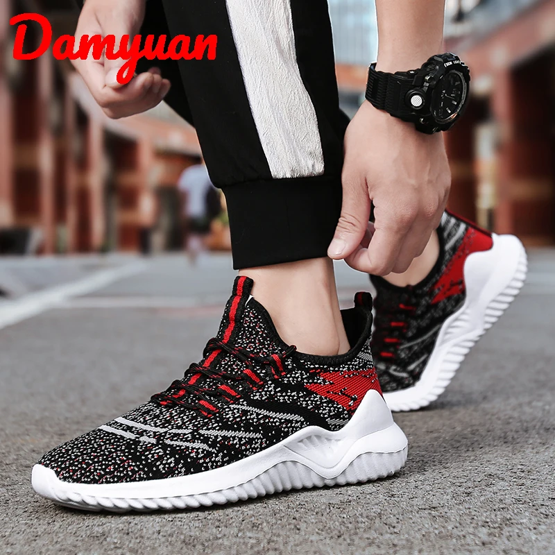 

Damyuan 2019 New Men's outdoor breathable running shoes, shock absorption and easy to bend comfortable jogging casual size 48