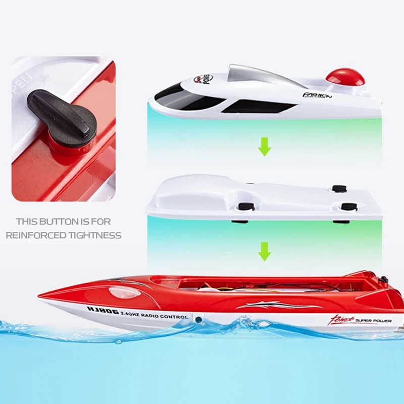 HONGXUNJIE HJ806 высокая скорость 35 км/ч 200 м Контроль расстояния Быстрая RC лодка черный