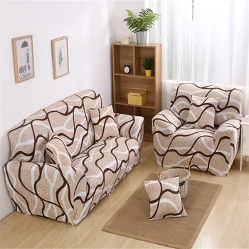 

Solid Elastic Sofa Cover It Needs Order 2 Pieces Covers for L-shape Corner Sectional Plaid Sofa Cover 1/2/3/4 Seater Living Room