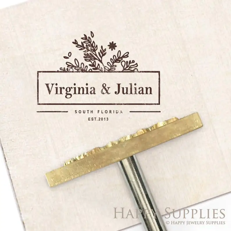 Персонализированный брендинг железная древесина Свадебный кожаный пищевой