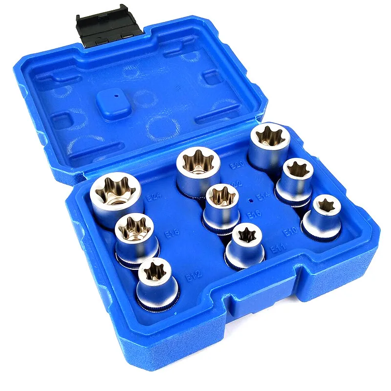 9 шт. набор гнездовых гаек E10/E11/E12/E14/E16/E18/E20/E22/E24 1/2 дюйма | Инструменты