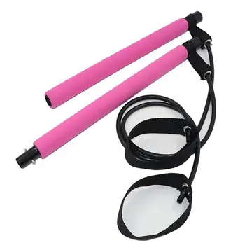 

Multifunctional Pilates Bar with Resistance Band Yoga Pull Bar for Gym Fitness Bodybuilding Training Sports