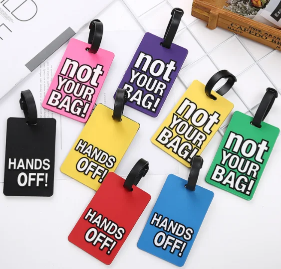 HJKL carta "Not Bag" bonitos accesorios viaje etiqueta equipaje maleta estilo de dibujos animados de silicona Etiqueta viaje portátil| Accesorios de viaje| - AliExpress
