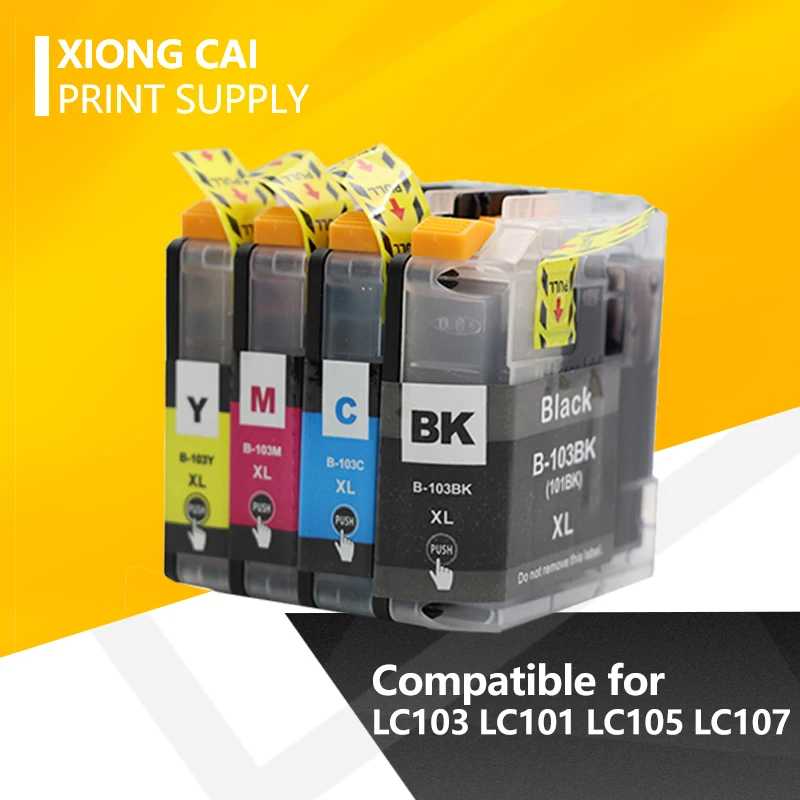 Совместим с LC101XL LC103XL LC107XL LC105XL чернильный картридж для brother