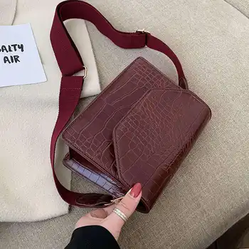 

Stone Pattern Solid Color PU Leather Crossbody Bags For Women 2020 Mini Shoulder Messenger Bag Simple Travel Handbags