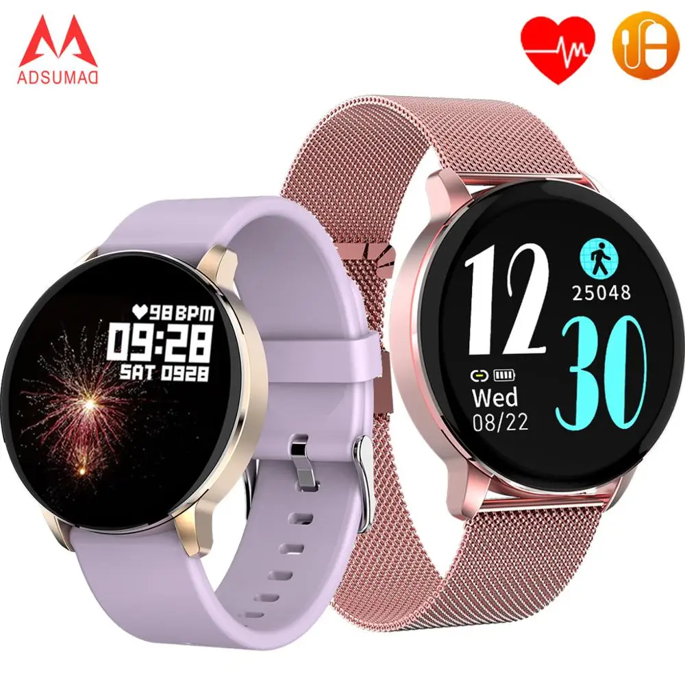 

R5 Smart watch Full touch Heart Rate Blood Pressure Fitness Tracker Sports Band smart bracelet round IPS screen