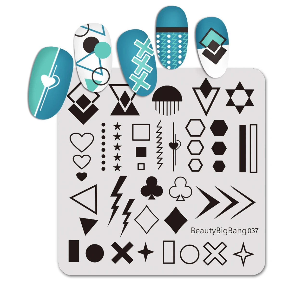 BEAUTYBIGBANG 6*6cm Nail Stamping Plate Plates Nail Template Flower Character Animal Theme Stamp Nail Art Stamp Image Template