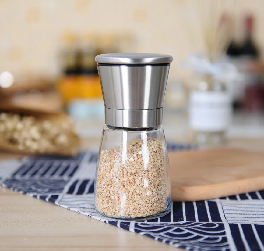 Creative Manual Glass Mill Rust Steel Pepper Coffee Grinder Household Portable Muller For Seasoning Spice Mill Kitchen Tools