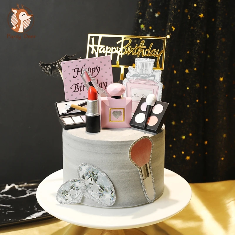 Decoration De Gateau Parfum Rouge A Levres Maman Ever Cosmetiques Garniture De Gateau Pour Femme Cupcake Anniversaire Dessert Decor Fournitures De Fete Aliexpress