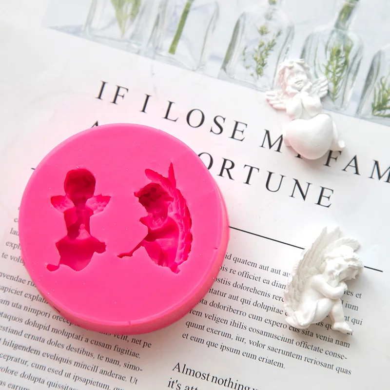 Silicone Mold DIY Aromatherapy Plaster Moulds Silicone Mold little Angel Car aromatherapy