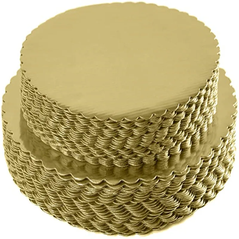 Baking Supplies Cake Tools 5pcs Gold Cakeboard Round Disposable Cake Base