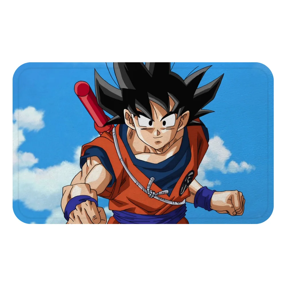 Сон аниме Гоку Dragon Ball персонаж коллекция коврик для ванной ковер декоративный Противоскользящий коврик комната автомобиль пол барная подложка домашний декор для дверей - Цвет: Серый