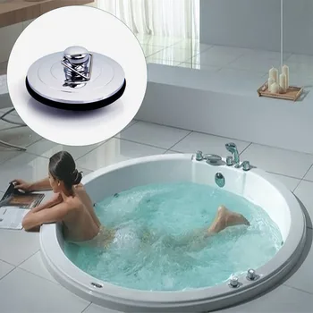 

Brass Drain Kitchen Bathroom Plug With Chain Tool Bathtub Stopper Universal Silver Durable Sink Accessory Basin