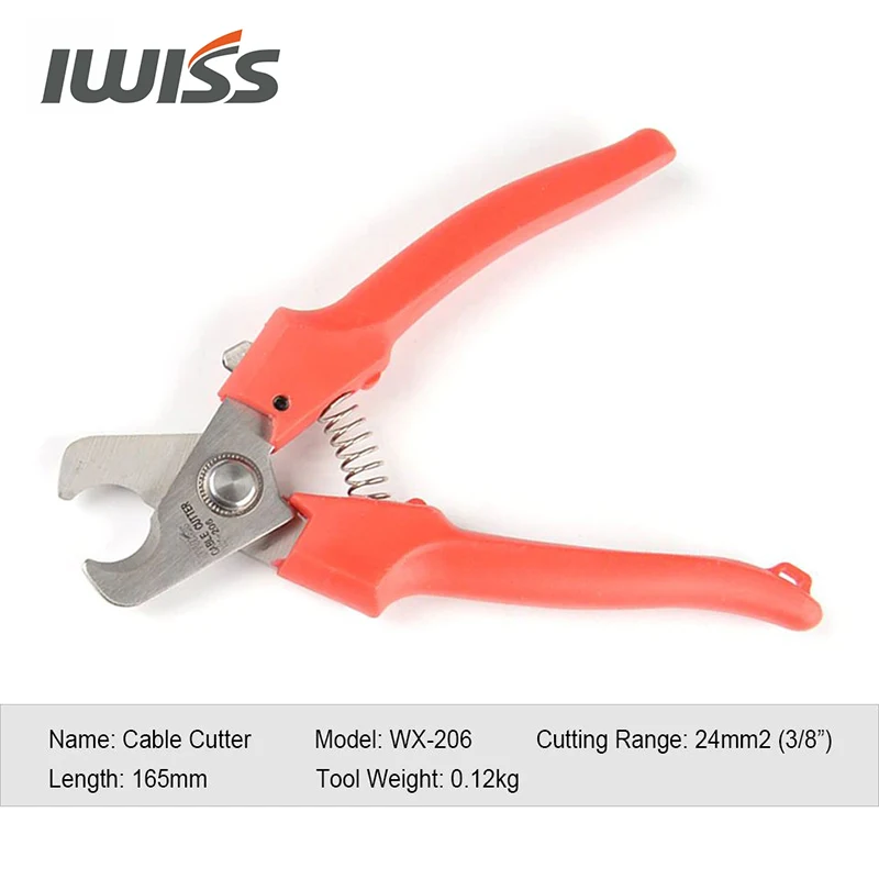 IWISS KIT-2546S MC4 Solar Crimping Crimper Plier Tool Kit with Stripper, Cutter, MC4 Spanners and Dies for Crimp 2.5/4/6mm2