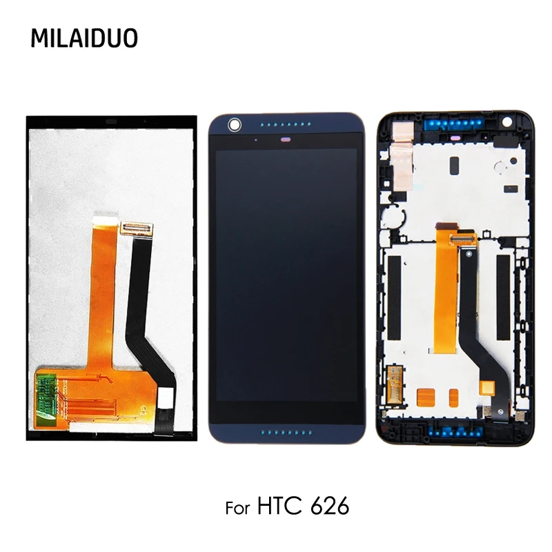 

LCD Display For HTC Desire 626 D626PH 626N 626G 626H D626X Touch Screen Digitizer Assembly Replacement Black No/with Frame