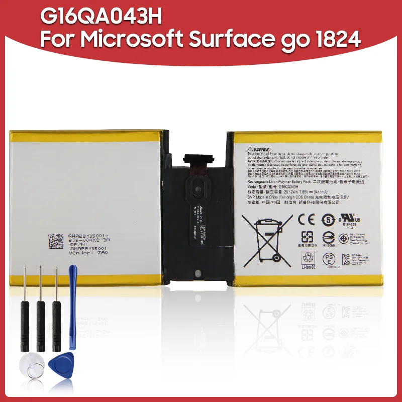 Купить оригинальный запасной аккумулятор 3411 мач g16qa043h для microsoft