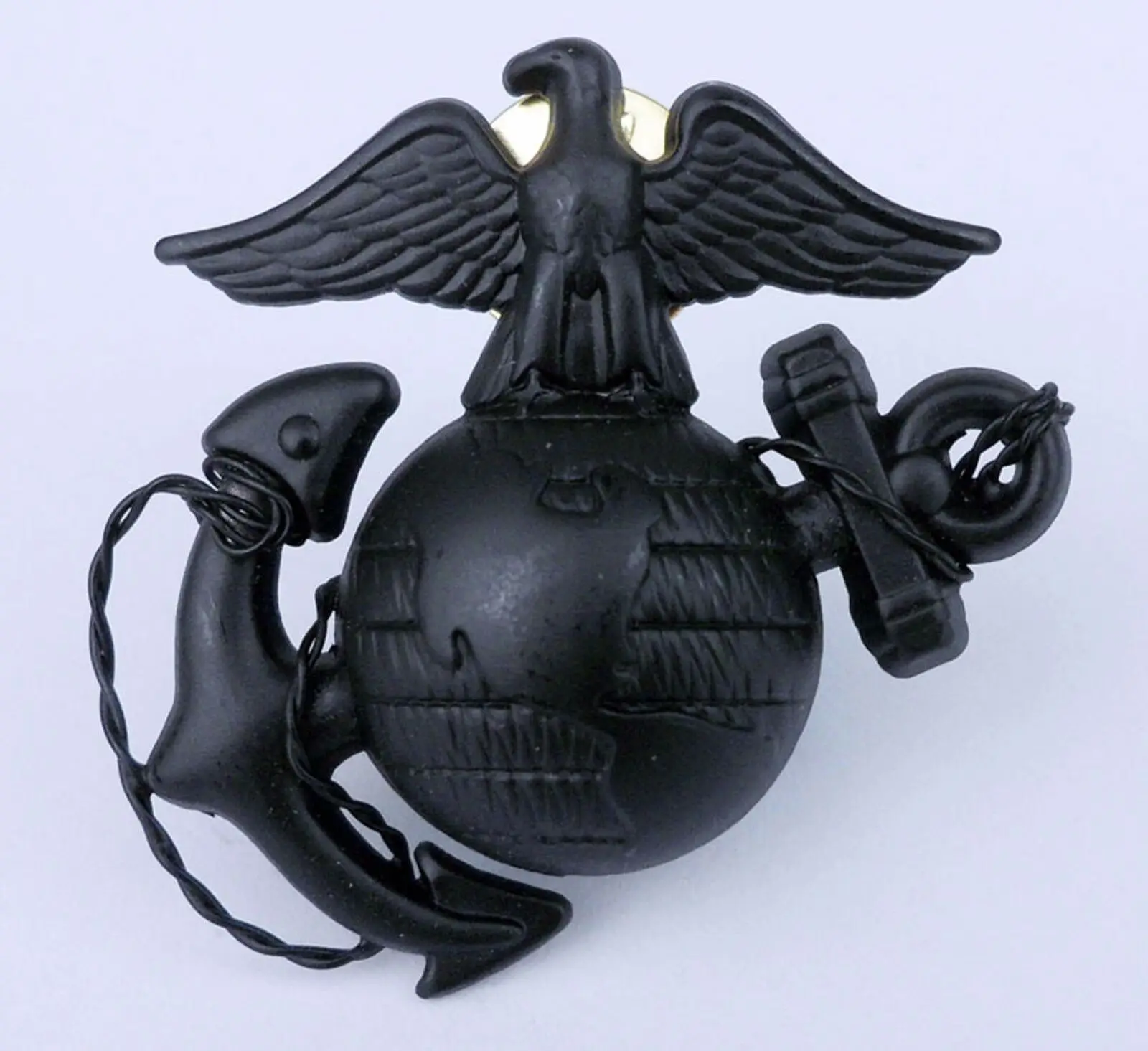 Значок на кепку офицера морской пехоты США черная эмблема USMC военный магазин 0065 |