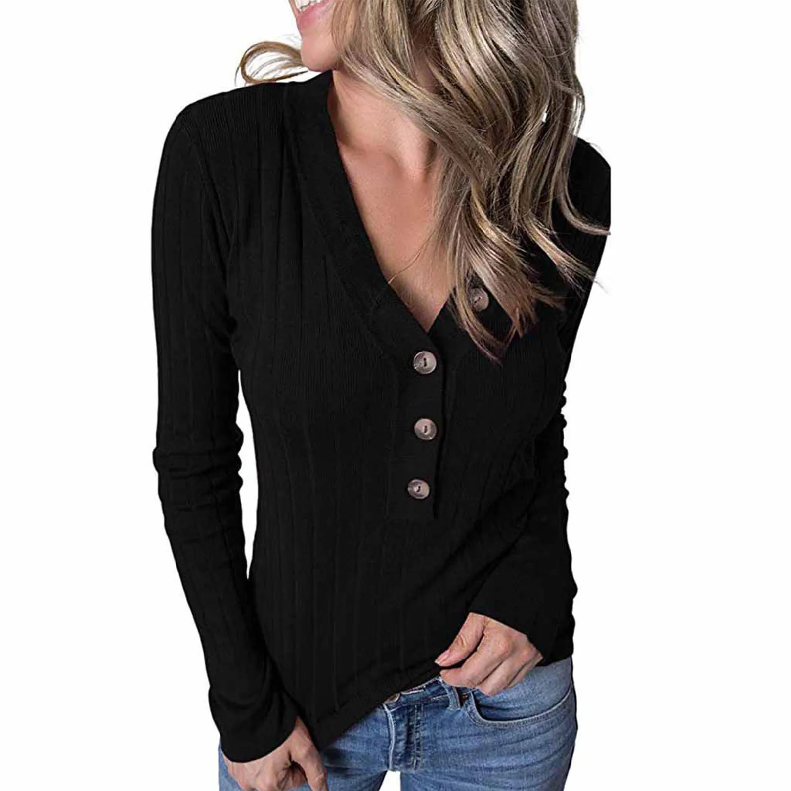 Cazadora Vaquera Mujer Chaqueta Waffle Para Mujer Manga Larga