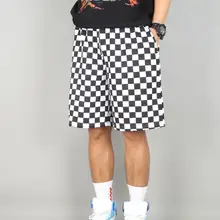 Шорты мужские летние шахматные клетчатые белые черные