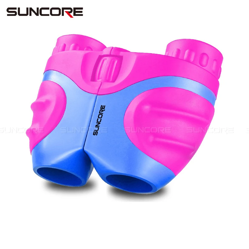 SUNCORE 8x21 Детский Мини бинокль портативный телескоп для детей уличные игры игрушки компактный - Цвет: Розовый