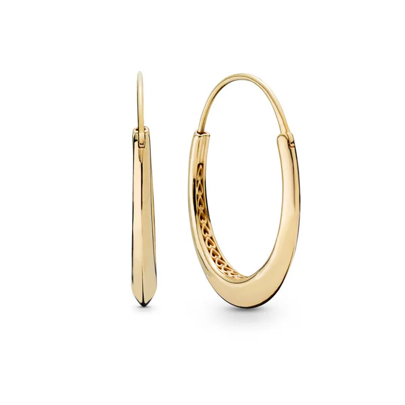 

Shine Exotic Hoop Earrings for Women Golden Shine 2019 Silver 925 Earrings Charm Girls Wedding Earrings Accessories Jewellery