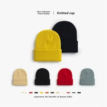 

Winter Hats for Unisex New Beanies Knitted Solid Cute Hat Lady Autumn Female Beanie Caps Warmer Bonnet Men Casual Cap Wholesale