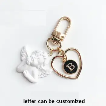

2020 Italy Vintage Baroque Angel Customize Letter Alphabet Character Key Chains Bag Pendent Charm AirPods Accessories D637