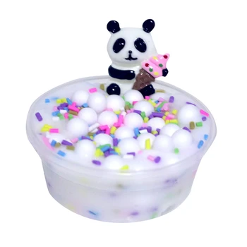 

60ml Panda Beads Slime Clay Sludge Toy Kids Adult Stress Relief Plasticin Toys slime cloud kinetic sand slimes from slimers A40