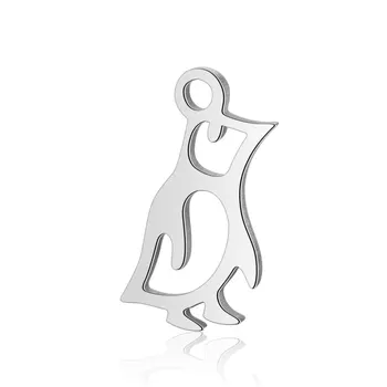 

Stainless Steel 7.1*14mm Animal Penguin Mini Metal Charms Pendant for DIY Jewelry Bracelets Making Accessories 50pcs