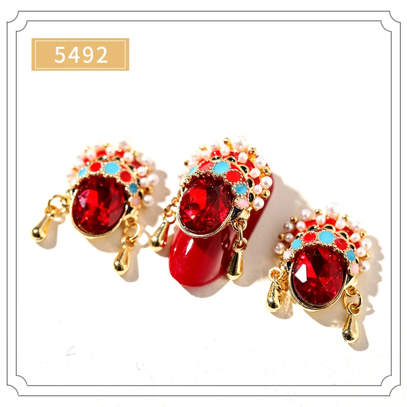 92 3pcs Chinese Design Drama Line Stone Nail Studs Nails Art Parts for Nail UV Gel Polish Decoration of Nail Accessories - Цвет: 92