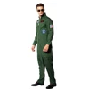 Eraspooky Top Gun película Cosplay americano de la Fuerza Aérea uniformes disfraces de Halloween para los hombres ejército verde Piloto Militar mono ► Foto 3/6