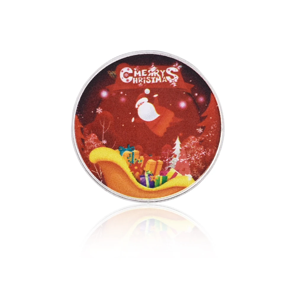 style 1 Merry сувениры, подарки на Рождество 10 шт./компл. 999,9 посеребренные монетка для домашний декор и коллекция - Цвет: style 1