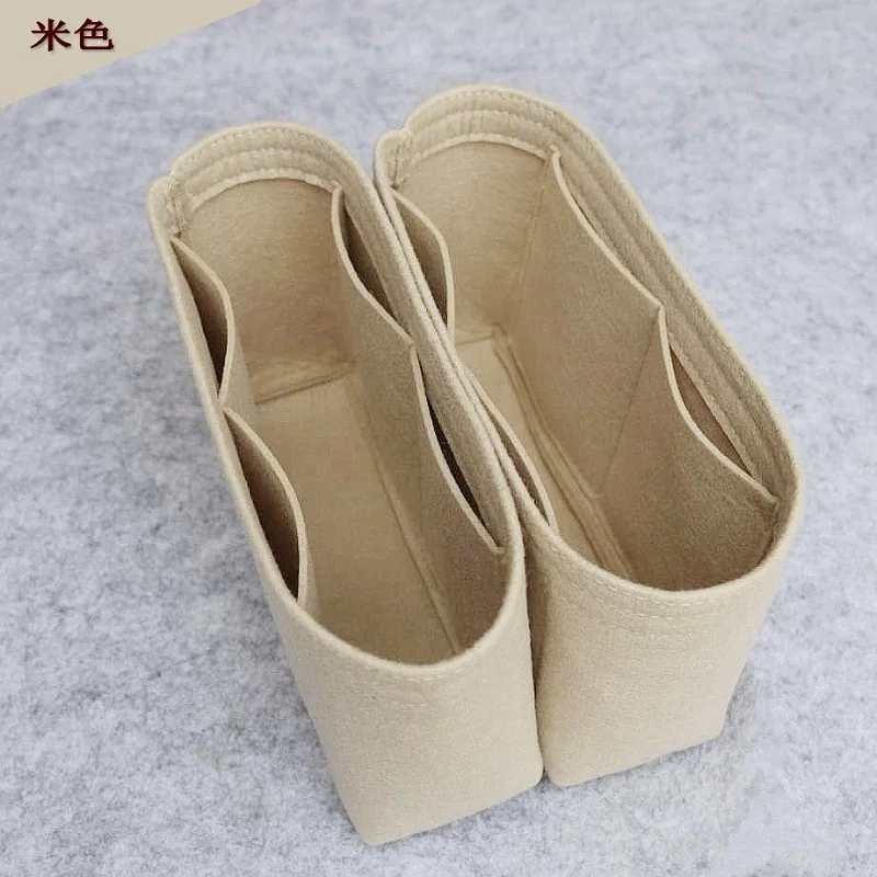 For Neo noe Insert Bags Organizer Makeup Handbag Organize Travel Inner Purse Portable Cosmetic base shaper for neonoe - Цвет: SIMPLE BEIGE