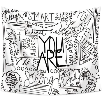

Big deal Wall Art Hanging Tapestry Affirmations Living Room Tapestry Bedroom Dorm Headboard Tapestry