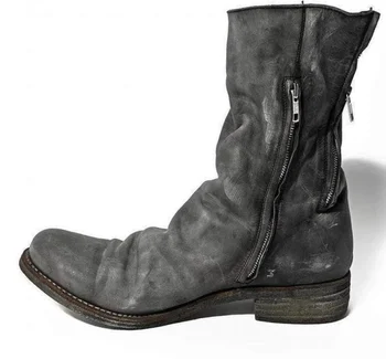 

Men's Retro Multiple Buckle Retro Ankle Boots-Black Friday Brogue Shoes Spring Vintage Classic Male Casual YK452