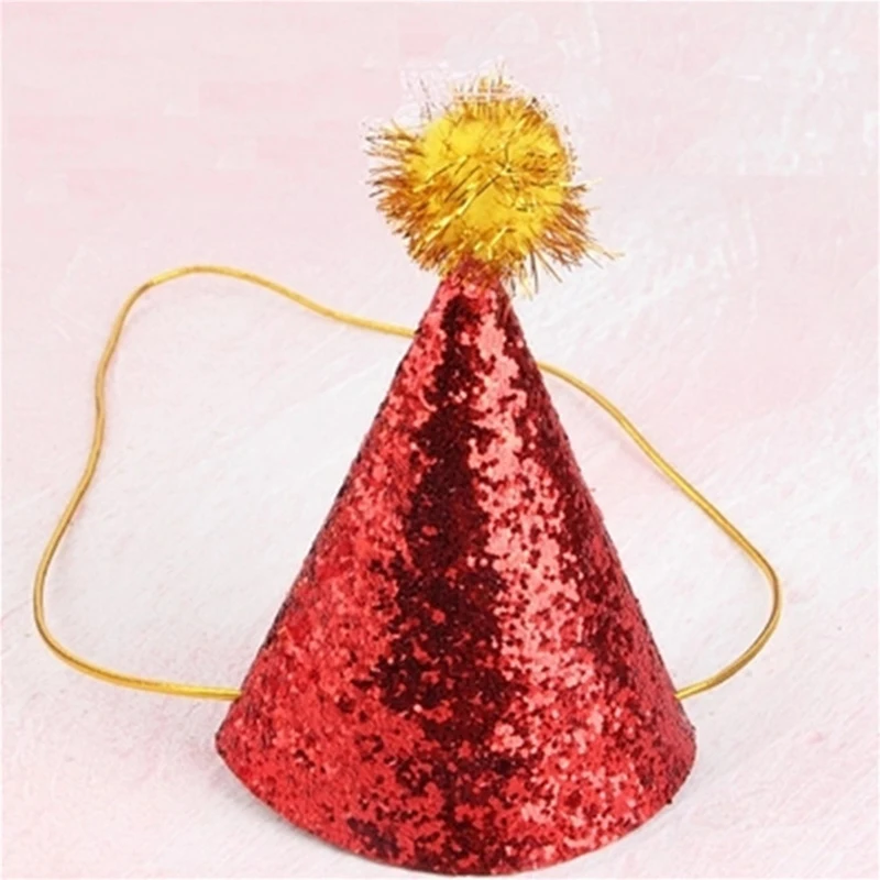 

Kids Children Baby Girls Gold Powder Star Birthday Hat Headband Party Hats Headwear Birthday Party Cake Topper Wedding Supplies