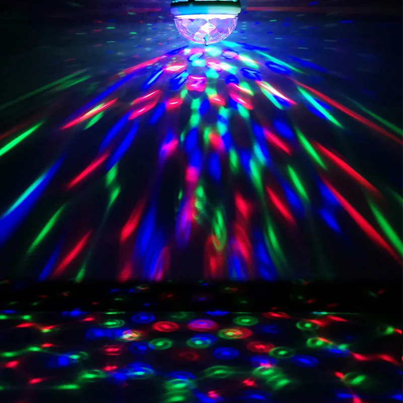 6 Вт 3W E27 RGB лампа светодиодный светильник 220 В 110 В лампочки для сцены лампада диско DJ вечерние танцы праздник Рождество светильник ing Авто вращающийся