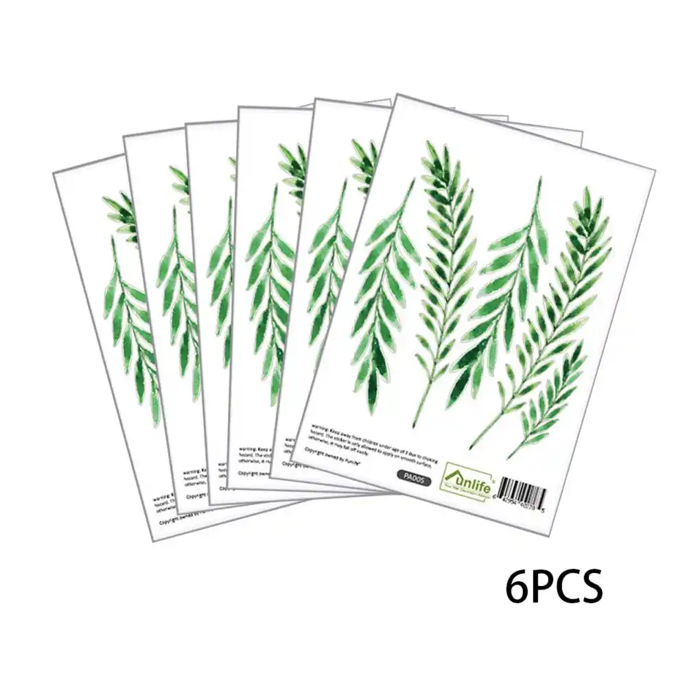 30 Uds De Pvc Verde Tropical Hojas De Pegatinas De Pared De La