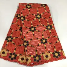 Высокое качество Королевское нигерийское кружево африканская кружевная ткань для вечерние платья. 5 ярдов HS01