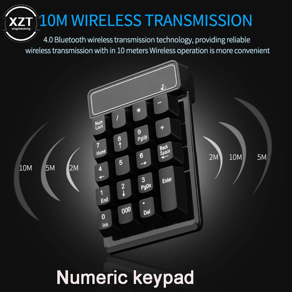 Bluetooth беспроводная цифровая клавиатура 19 клавиш Механическая мини-клавиатура