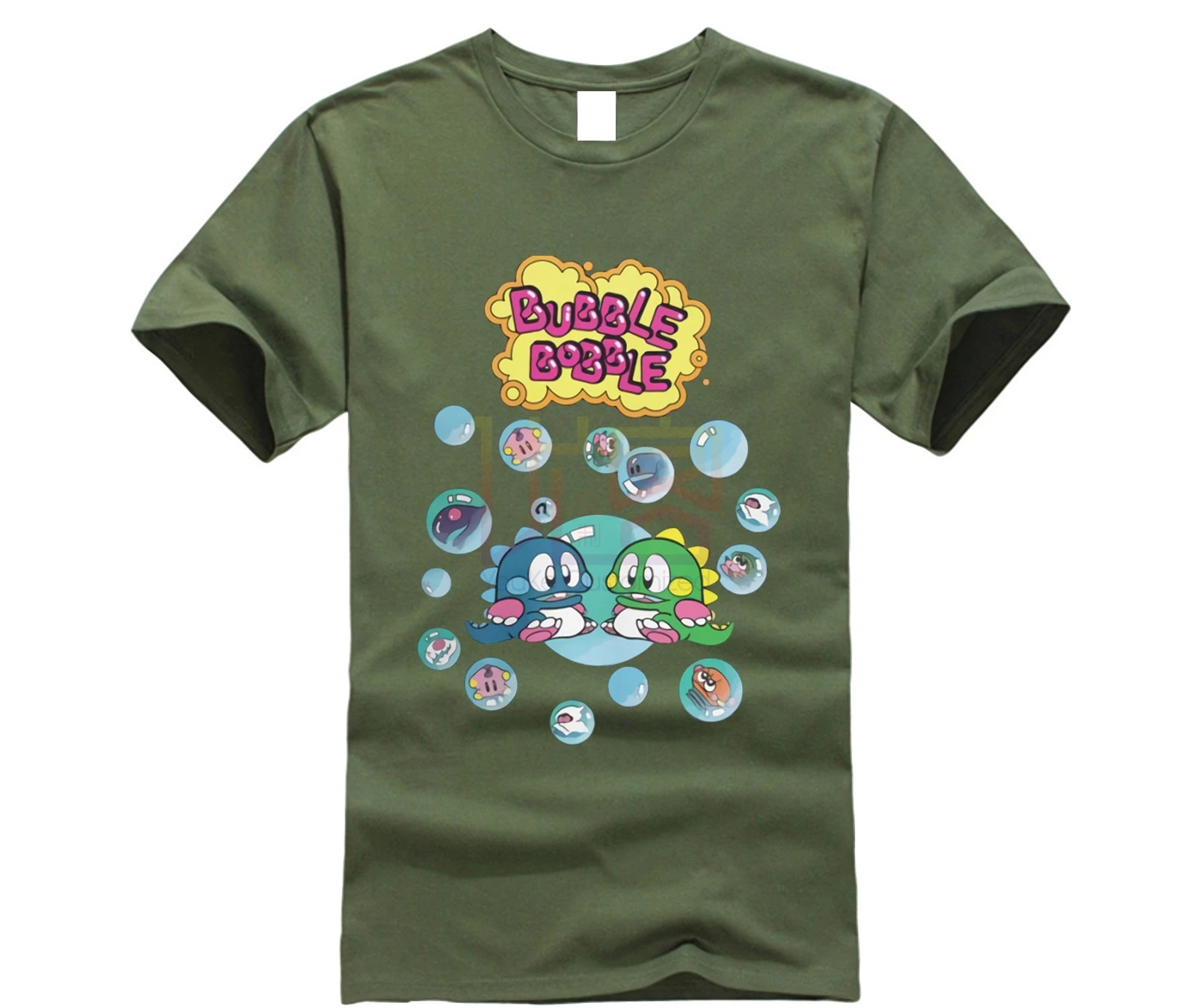 Bubble Bobble футболка для мужчин хлопок винтажные футболки японская видеоигра милые